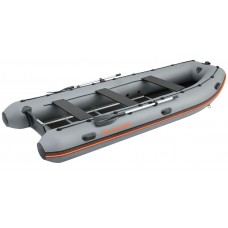 Колібрі КМ-450ДСЛ (Kolibri KM-450DSL) темно-сірий моторний кільовий надувний човен + алюмінієвий пайол