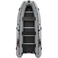 Колибри КМ-450ДСЛ (Kolibri KM-450DSL) тёмно-серая моторная килевая надувная лодка + фанерный пайол