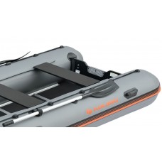 Колібрі КМ-450ДСЛ (Kolibri KM-450DSL) темно-сірий моторний кільовий надувний човен + фанерний пайол