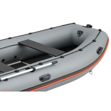 Колібрі КМ-450ДСЛ (Kolibri KM-450DSL) темно-сірий моторний кільовий надувний човен + фанерний пайол