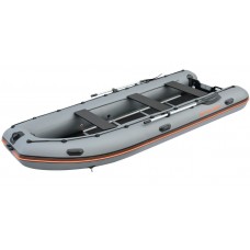 Колібрі КМ-450ДСЛ (Kolibri KM-450DSL) темно-сірий моторний кільовий надувний човен + фанерний пайол