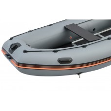 Колібрі КМ-450ДСЛ (Kolibri KM-450DSL) темно-сірий моторний кільовий надувний човен + фанерний пайол