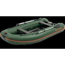 Колібрі КМ-360ДСЛ (Kolibri KM-360DSL) зелений моторний кільовий надувний човен + фанерний пайол