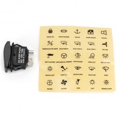 Переключатель ААА 5 выходов (ON) — OFF- ON Тайвань, DPDT (10125-01)