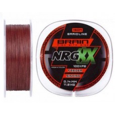 Шнур Brain NRG 8X sinking 200m 0.10mm 8.4kg brown (1858.20.88)