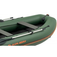 Колібрі КМ-280ДЛ (Kolibri KM-280DL) зелений моторний кільовий надувний човен + Air-Deck