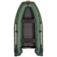 Колибри КМ-280ДЛ (Kolibri KM-280DL) зелёная моторная килевая надувная лодка + Air-Deck