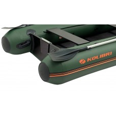 Колібрі КМ-280ДЛ (Kolibri KM-280DL) зелений моторний кільовий надувний човен + Air-Deck