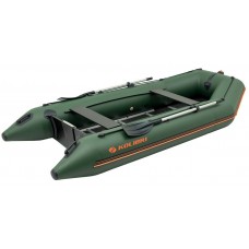 Колібрі КМ-360Д (Kolibri KM-360D Профі) зелений моторний кільовий надувний човен + алюмінієвий пайол