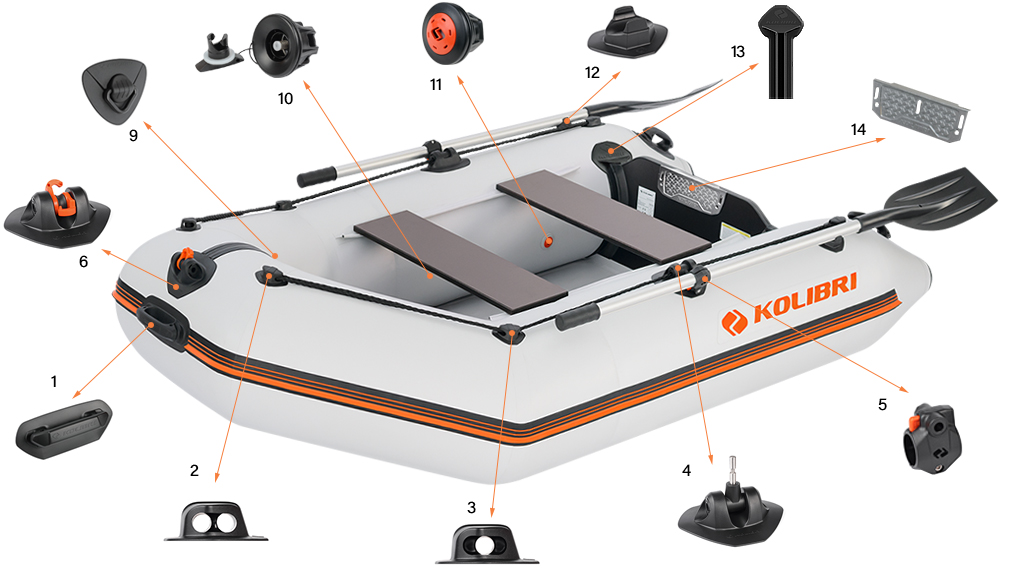 Фурнітура човна Kolibri КМ-245